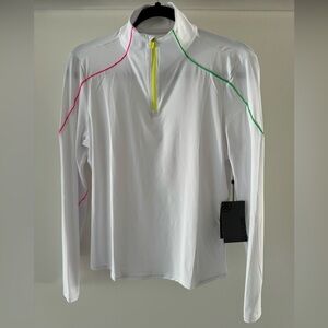 NWT GFORE ladies quarter zip, white size small